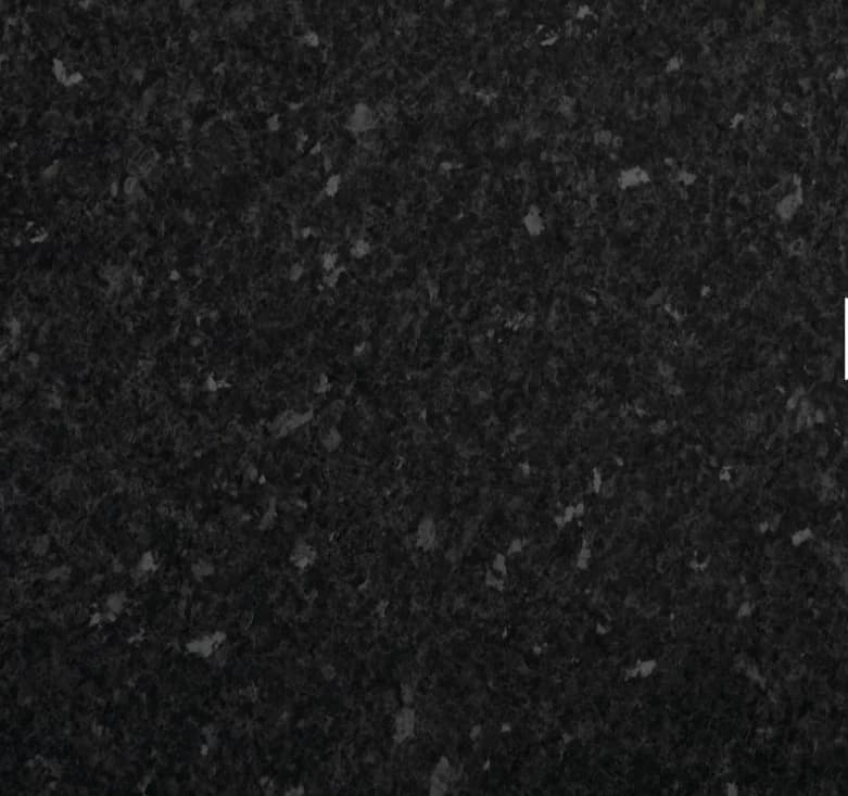 Encimera efecto granito negro, canto redondeado